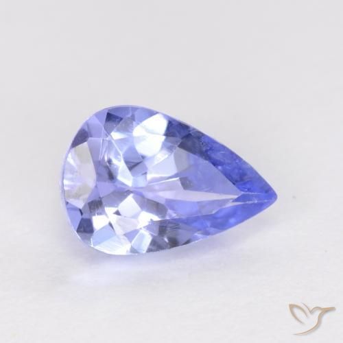 Tanzanita Violeta Azul Natural 0.47ct, Formato de pêra, VS