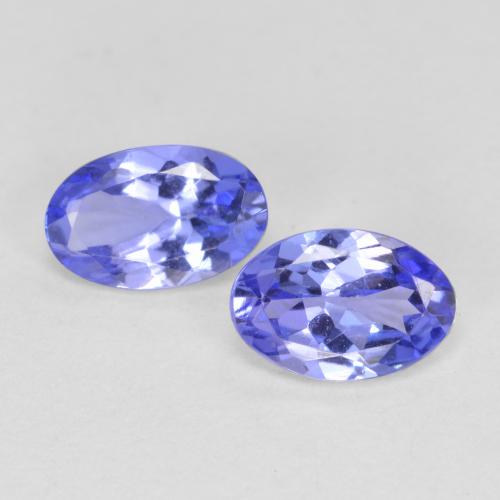 Pedras preciosas de Tanzanita Azul Violeta Intenso natural de 1.02 ct, Corte Oval, VVS-VS