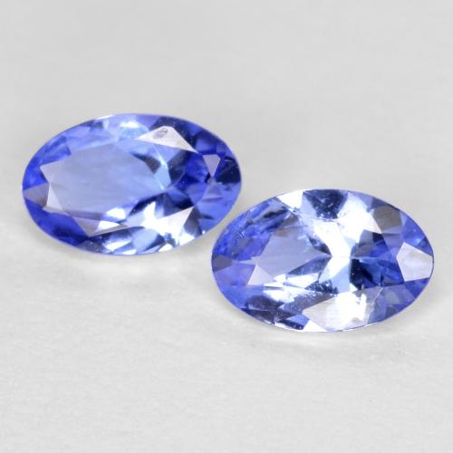 Pedras preciosas de tanzanita azul natural de 0,68 ct, corte oval, VS