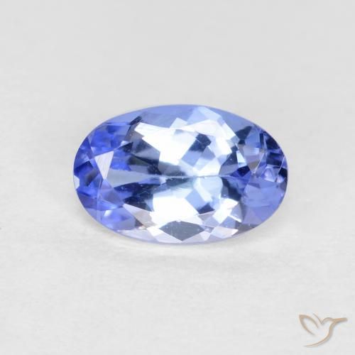 Tanzanita azul natural 0,51ct, corte oval, VS