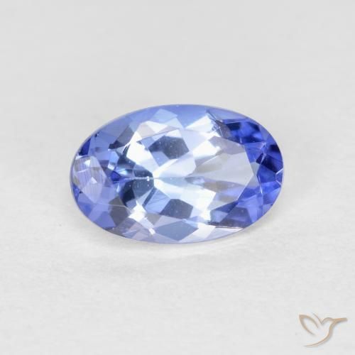 Tanzanita azul natural 0,51ct, corte oval, VS