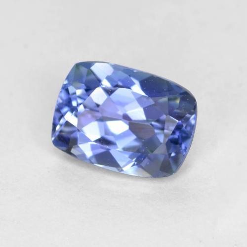 Tanzanita azul natural 0,63ct, almofada cortada, VVS-VS