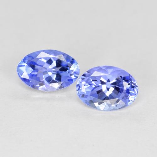 Pedras preciosas de tanzanita azul natural de 0,92 ct, corte oval, VVS-VS