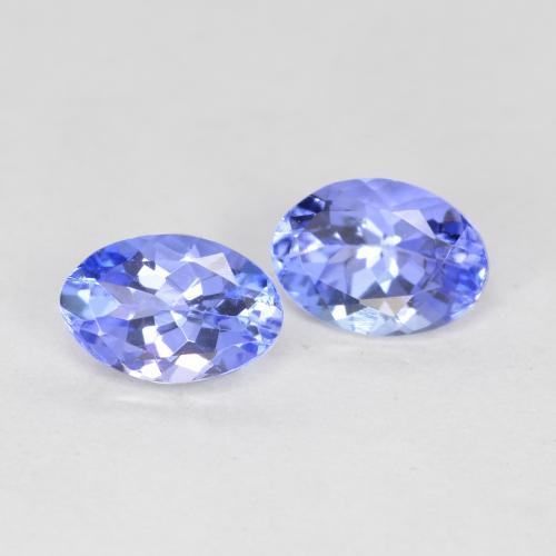 Pedras preciosas de tanzanita azul natural de 0,92 ct, corte oval, VVS-VS