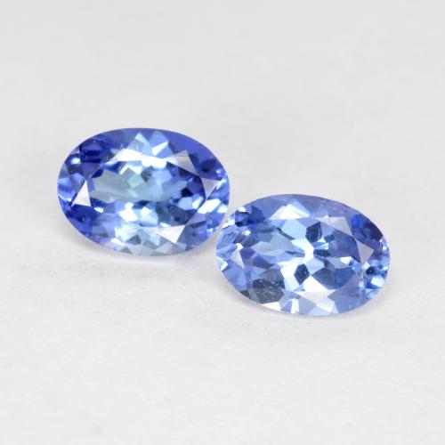 Pedras preciosas de tanzanita azul natural de 1,12 ct, corte oval, VVS-VS