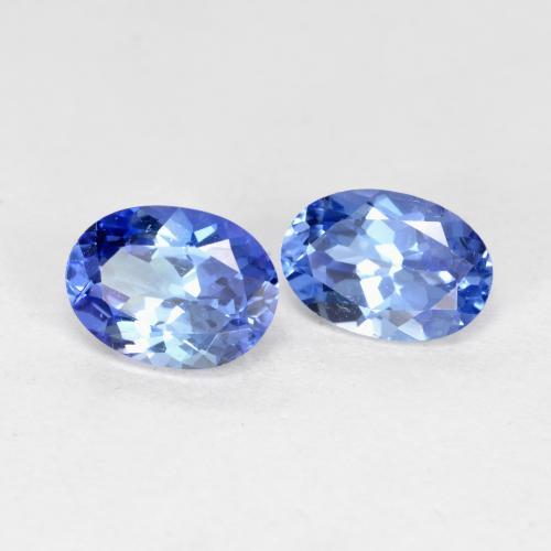 Pedras preciosas de tanzanita azul natural de 1,12 ct, corte oval, VVS-VS