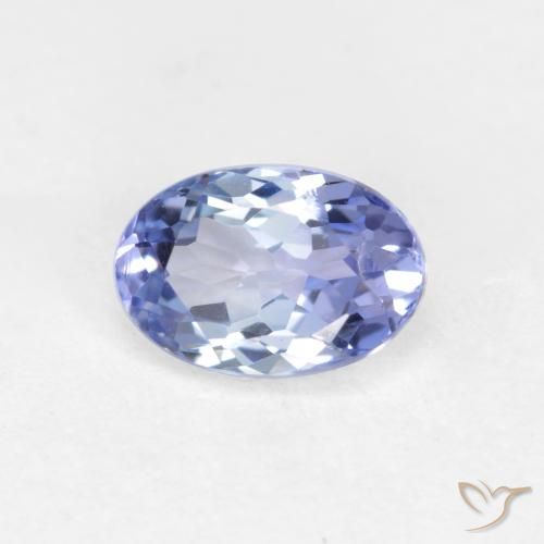 Tanzanita azul púrpura claro natural 0,55ct, corte oval, VVS-VS