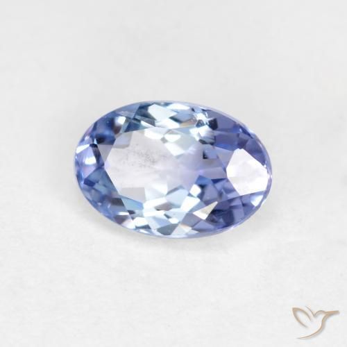 Tanzanita azul púrpura claro natural 0,55ct, corte oval, VVS-VS