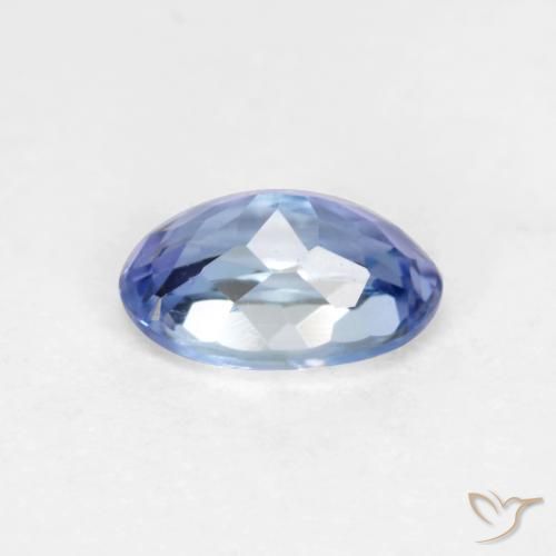 Tanzanita azul púrpura claro natural 0,55ct, corte oval, VVS-VS