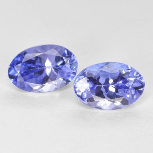 Pedras preciosas de Tanzanita Azul Violeta Intenso natural de 1.08 ct, Corte Oval, VS