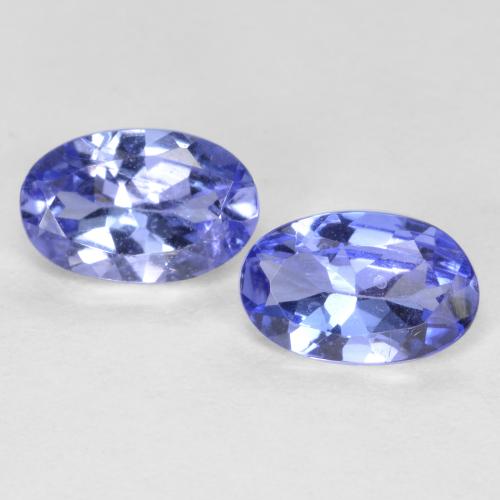 Pedras preciosas de Tanzanita Azul marinho médio natural de 0.90 ct, Corte Oval, VS-SI