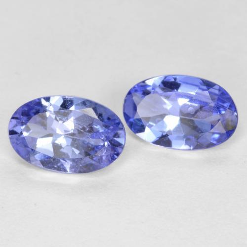 Pedras preciosas de Tanzanita Azul marinho médio natural de 0.90 ct, Corte Oval, VS-SI
