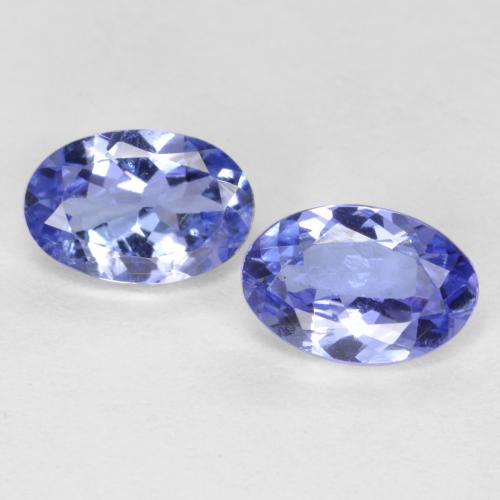 Pedras preciosas de tanzanita azul natural de 0,98 ct, corte oval, VS