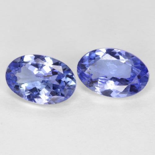Pedras preciosas de tanzanita azul natural de 0,98 ct, corte oval, VS