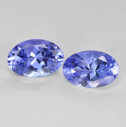 Pedras preciosas de Tanzanita Azul Violeta Intenso natural de 0.92 ct, Corte Oval, VS