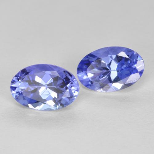 Pedras preciosas de Tanzanita Azul Violeta Intenso natural de 0.92 ct, Corte Oval, VS