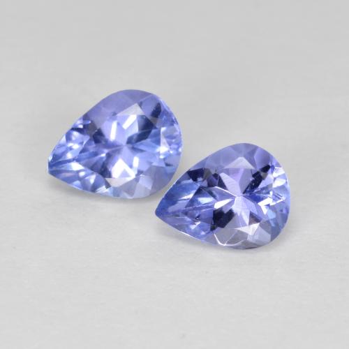 Pedras preciosas de tanzanita azul natural de 0,72 ct, formato de pêra, VS