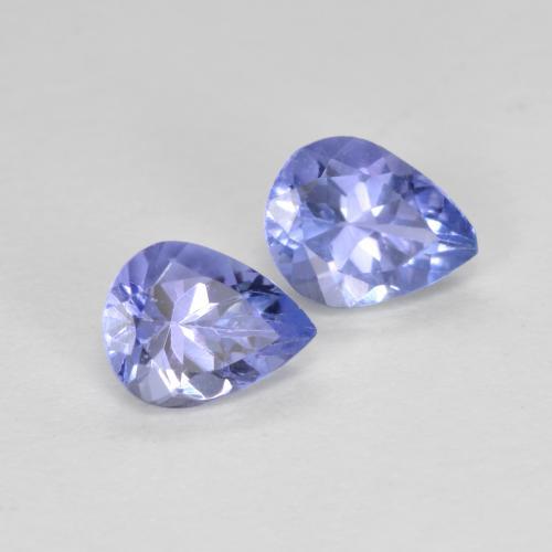 Pedras preciosas de tanzanita azul natural de 0,72 ct, formato de pêra, VS