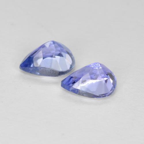 Pedras preciosas de tanzanita azul natural de 0,72 ct, formato de pêra, VS