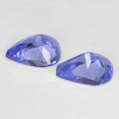 Pedras preciosas de tanzanita azul natural de 0,66 ct, formato de pêra, VVS-VS