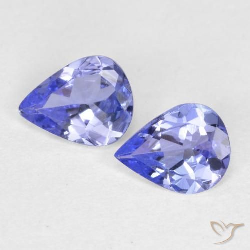 0.48ctw Natural Azul Violeta Intenso Tanzanita, Formato de pêra, VVS-VS