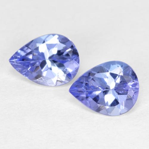 Pedras preciosas de tanzanita azul natural de 0,60 ct, formato de pêra, VVS-VS