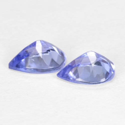 Pedras preciosas de tanzanita azul natural de 0,60 ct, formato de pêra, VVS-VS