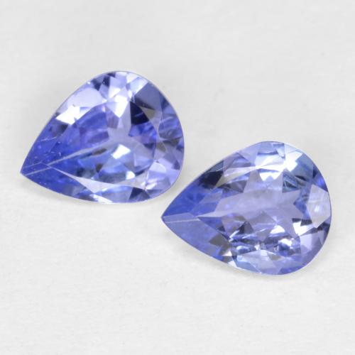 Pedras preciosas de Tanzanita Azul Violeta Intenso natural de 0.55 ct, Formato de pêra, VVS-VS