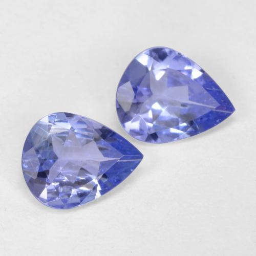 Pedras preciosas de Tanzanita Azul Violeta Intenso natural de 0.55 ct, Formato de pêra, VVS-VS