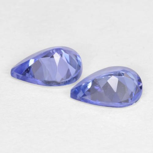 Pedras preciosas de Tanzanita Azul Violeta Intenso natural de 0.55 ct, Formato de pêra, VVS-VS
