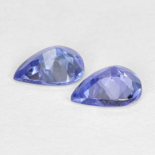 Pedras preciosas de tanzanita azul natural de 0,57 ct, formato de pêra, VVS-VS