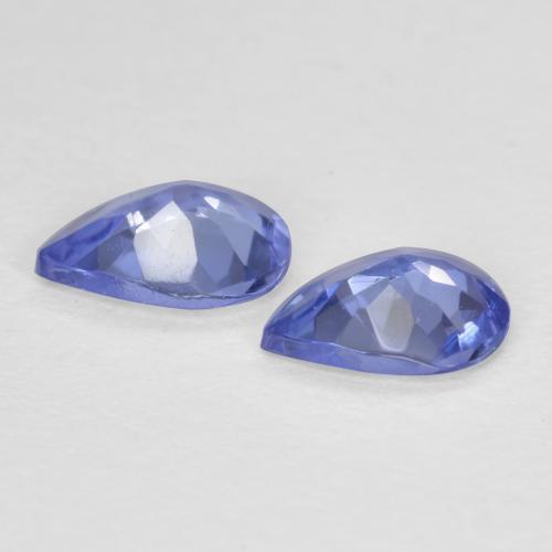 Pedras preciosas de tanzanita azul natural de 0,49 ct, formato de pêra, VVS-VS