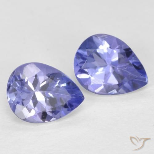 Tanzanita azul de 0,66 quilates, corte pera da Tanzânia de 5 x 3,9 mm, Photo A