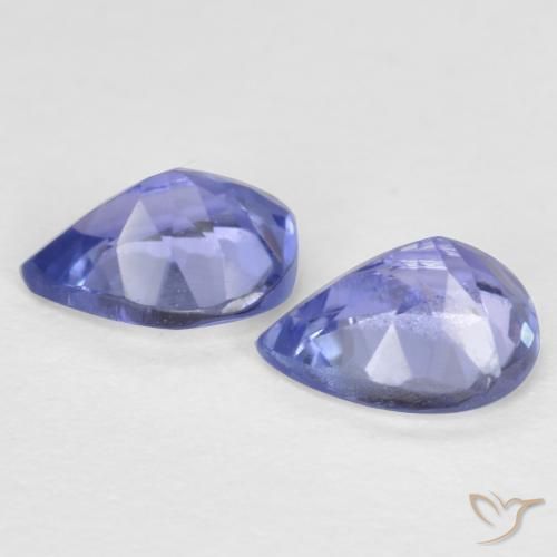 Pedras preciosas de tanzanita azul natural de 0,66 ct, formato de pêra, VVS-VS