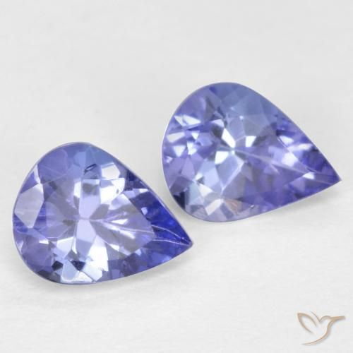 0.60ctw Natural Azul Violeta Intenso Tanzanita, Formato de pêra, VVS-VS