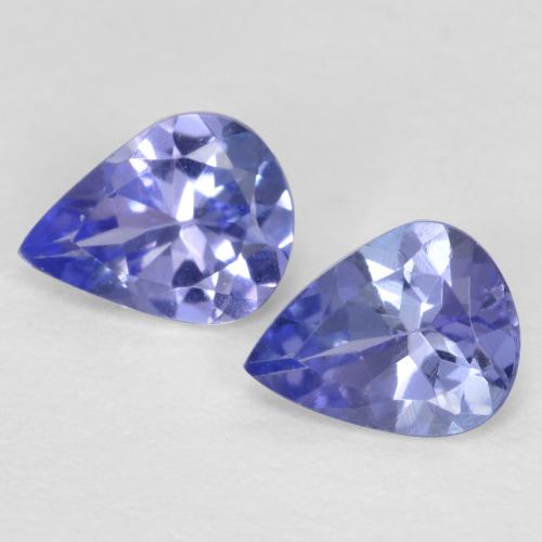 Pedras preciosas de Tanzanita Azul marinho médio natural de 0.57 ct, Formato de pêra, VVS-VS