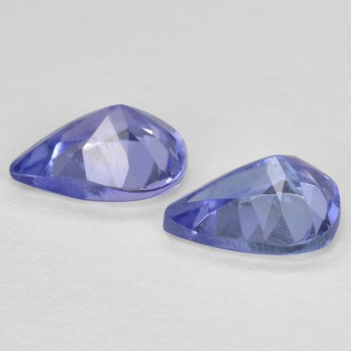 Pedras preciosas de Tanzanita Azul marinho médio natural de 0.57 ct, Formato de pêra, VVS-VS