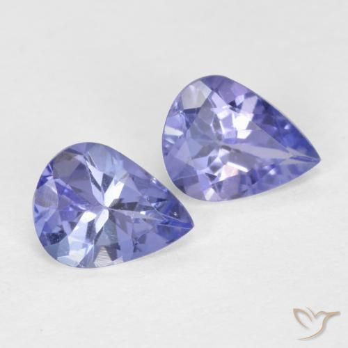 Pedras preciosas de Tanzanita Azul marinho médio natural de 0.57 ct, Formato de pêra, VVS-VS