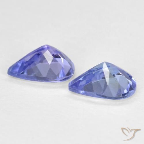 Pedras preciosas de Tanzanita Azul marinho médio natural de 0.57 ct, Formato de pêra, VVS-VS