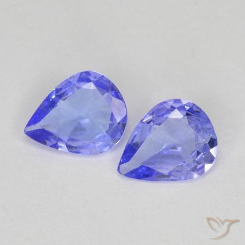 Pedras preciosas de tanzanita azul natural de 0,50 ct, formato de pêra, VVS-VS