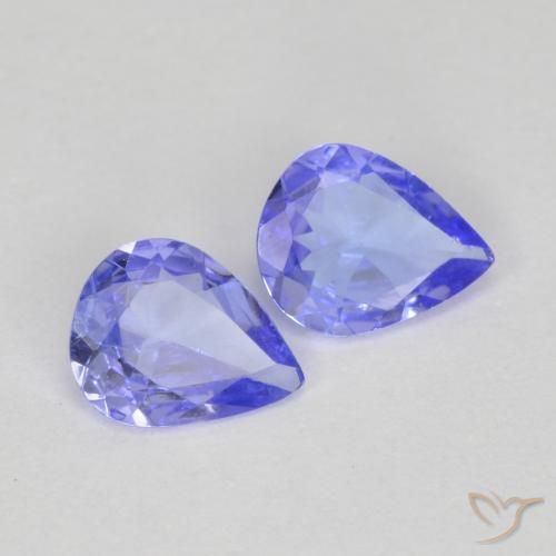 Pedras preciosas de tanzanita azul natural de 0,50 ct, formato de pêra, VVS-VS