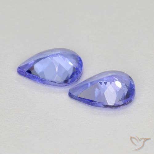Pedras preciosas de tanzanita azul natural de 0,50 ct, formato de pêra, VVS-VS