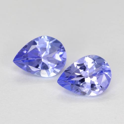 Pedras preciosas de tanzanita azul natural de 0,61 ct, formato de pêra, VVS-VS