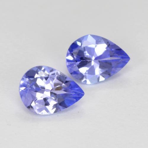Pedras preciosas de tanzanita azul natural de 0,61 ct, formato de pêra, VVS-VS
