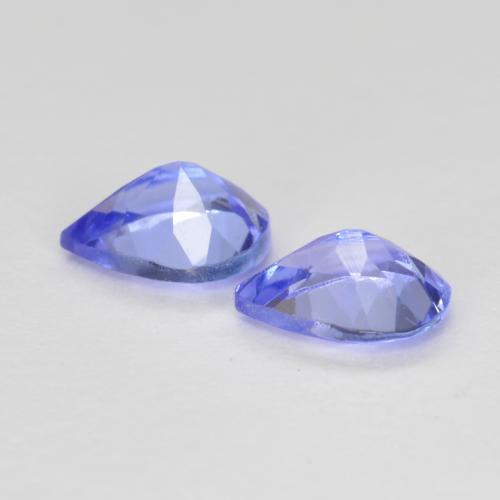 Pedras preciosas de tanzanita azul natural de 0,61 ct, formato de pêra, VVS-VS