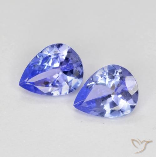 0.60ctw Natural Azul médio Tanzanita, Formato de pêra, VS