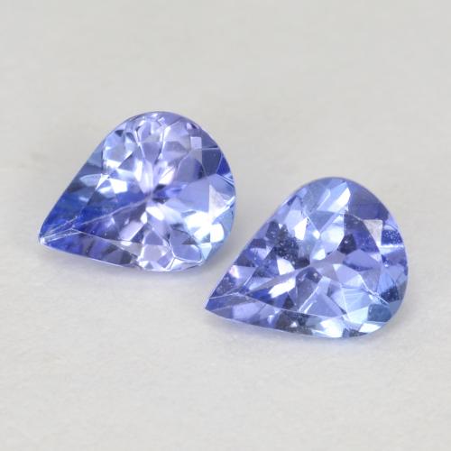 Pedras preciosas de tanzanita azul natural de 0,55 ct, formato de pêra, VVS-VS