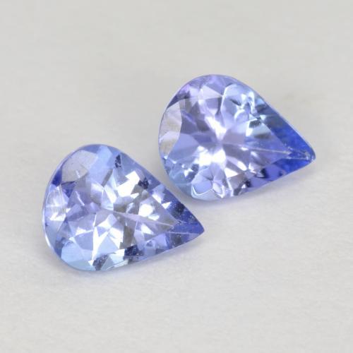Pedras preciosas de tanzanita azul natural de 0,55 ct, formato de pêra, VVS-VS