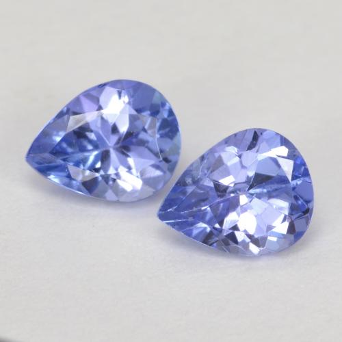 Pedras preciosas de tanzanita azul natural de 0,73 ct, formato de pêra, VS