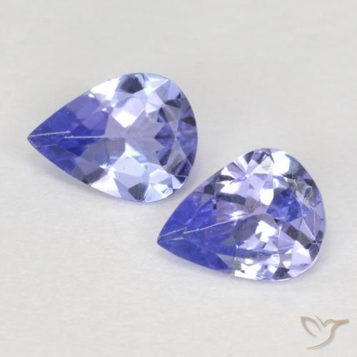 Pedras preciosas de tanzanita azul natural de 0,56 ct, formato de pêra, VVS-VS